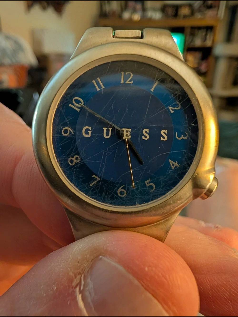 GUESS Blue Dial Stainless Ladies Watch With Quartz Movement Brand New Battery